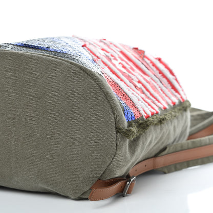 Chanel Canvas Sequins Cubano Trip Backpack Khaki 6 of 9