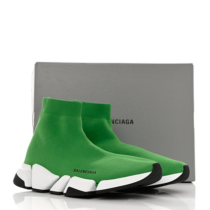 Balenciaga Technical 3D Recycled Knit Bi-Color Sole Mens Speed 2.0 Sneakers 45 Green 9 of 9