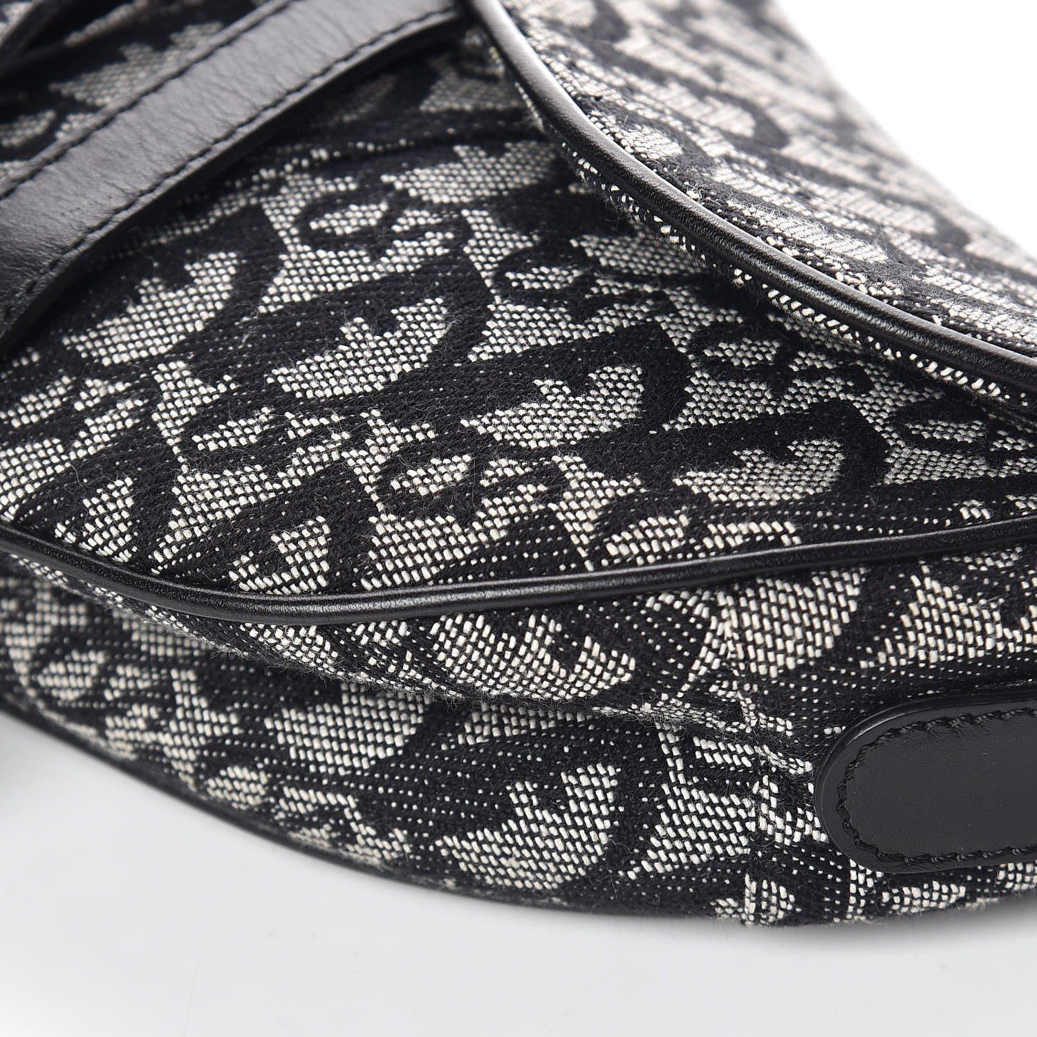 Christian Dior Monogram Saddle Bag Black 9 of 11