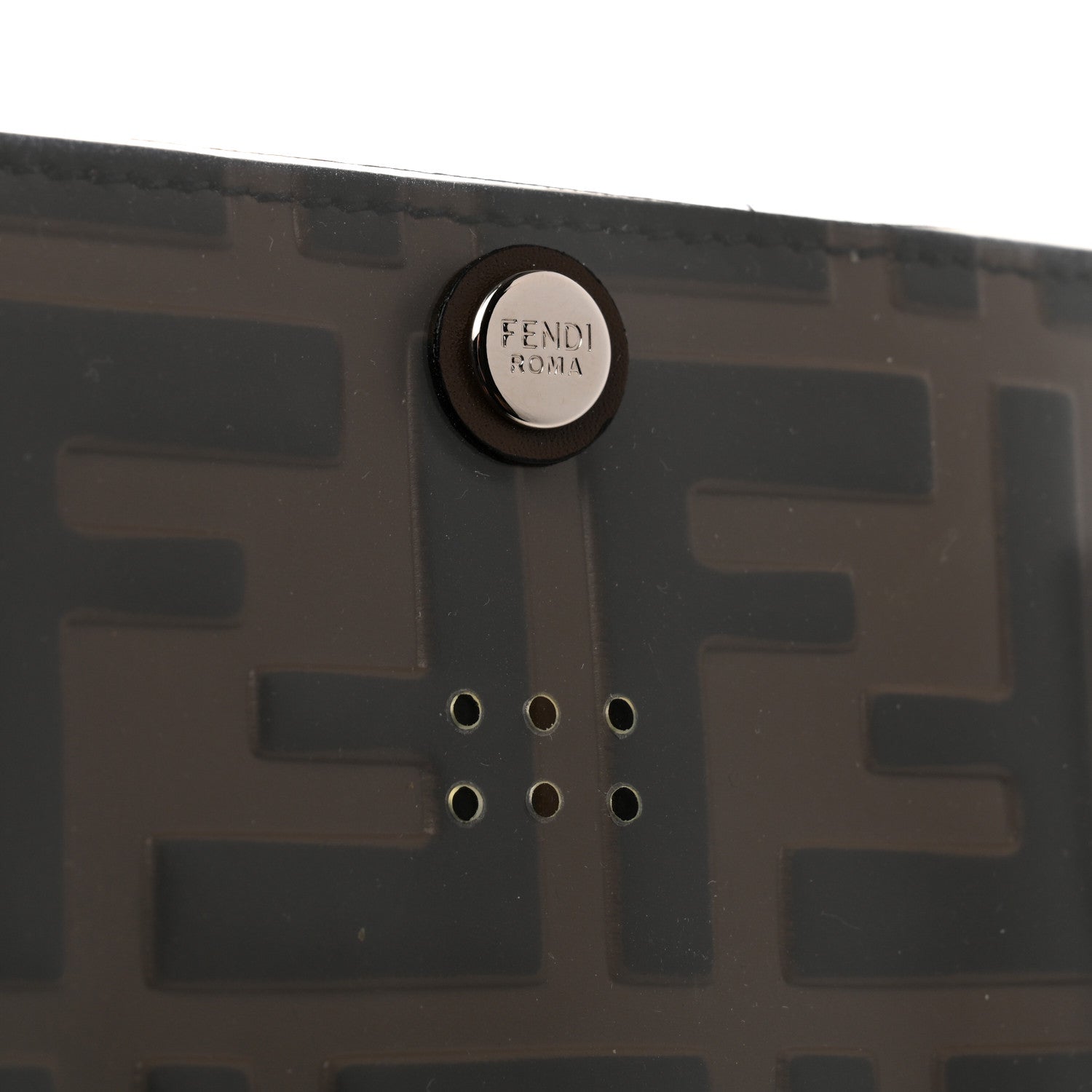 Fendi Calfskin FF 1974 Embossed Iphone X Lanyard Case Maya Black 5 of 5