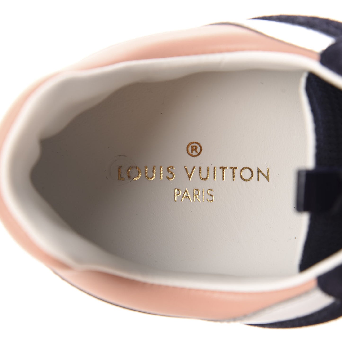 Suede Calfskin Run Away Sneakers 36 Blue Pink White
