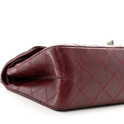 Chanel Aged Calfskin Quilted 2.55 Reissue 226 Flap Dark Burgundy 9 of 10