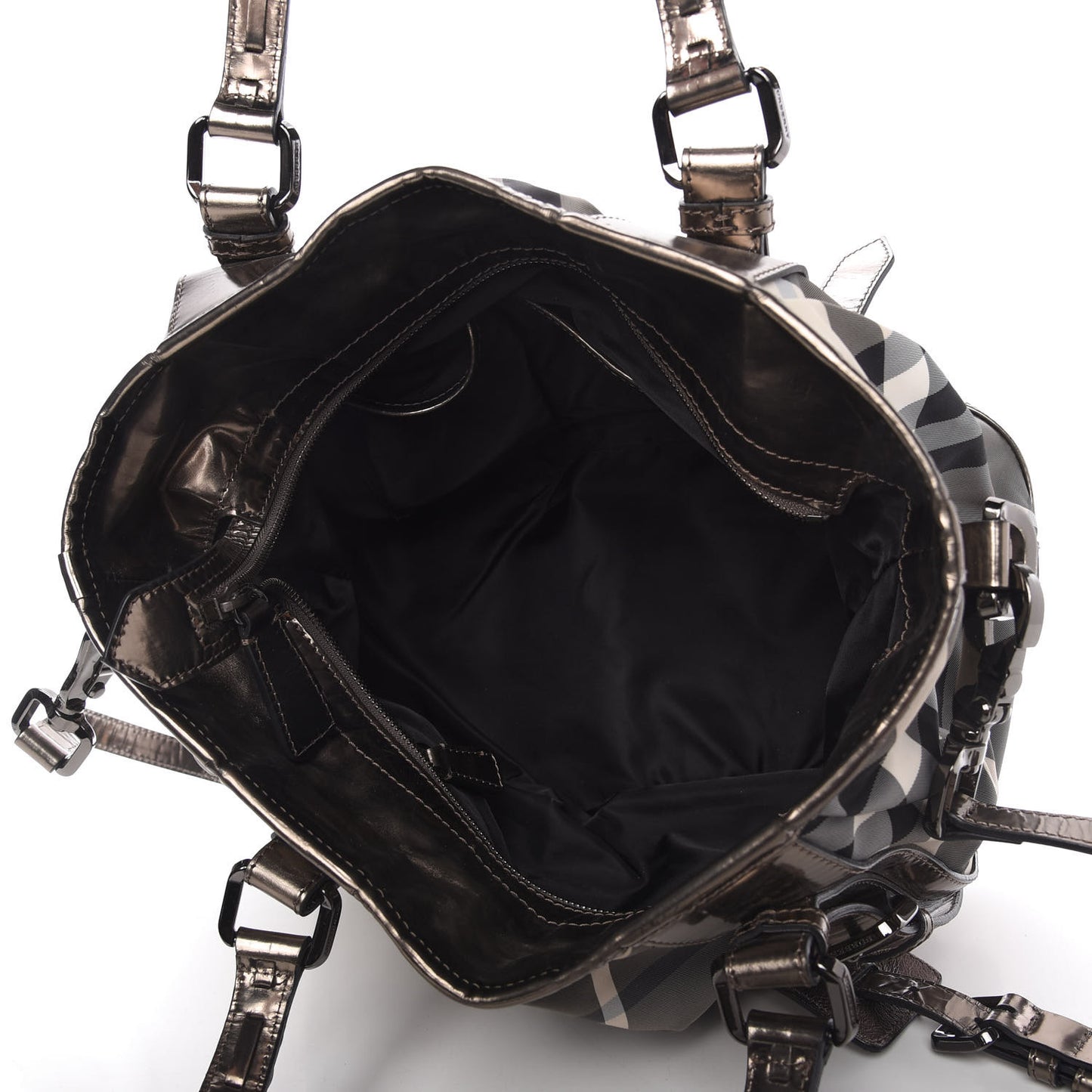 Calfskin Smoked Check Chain Strap Shoulder Bag