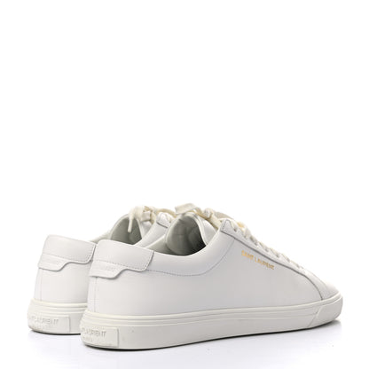 Saint Laurent Calfskin Andy Low Top Sneakers 38 Blanc Optique 5 of 10
