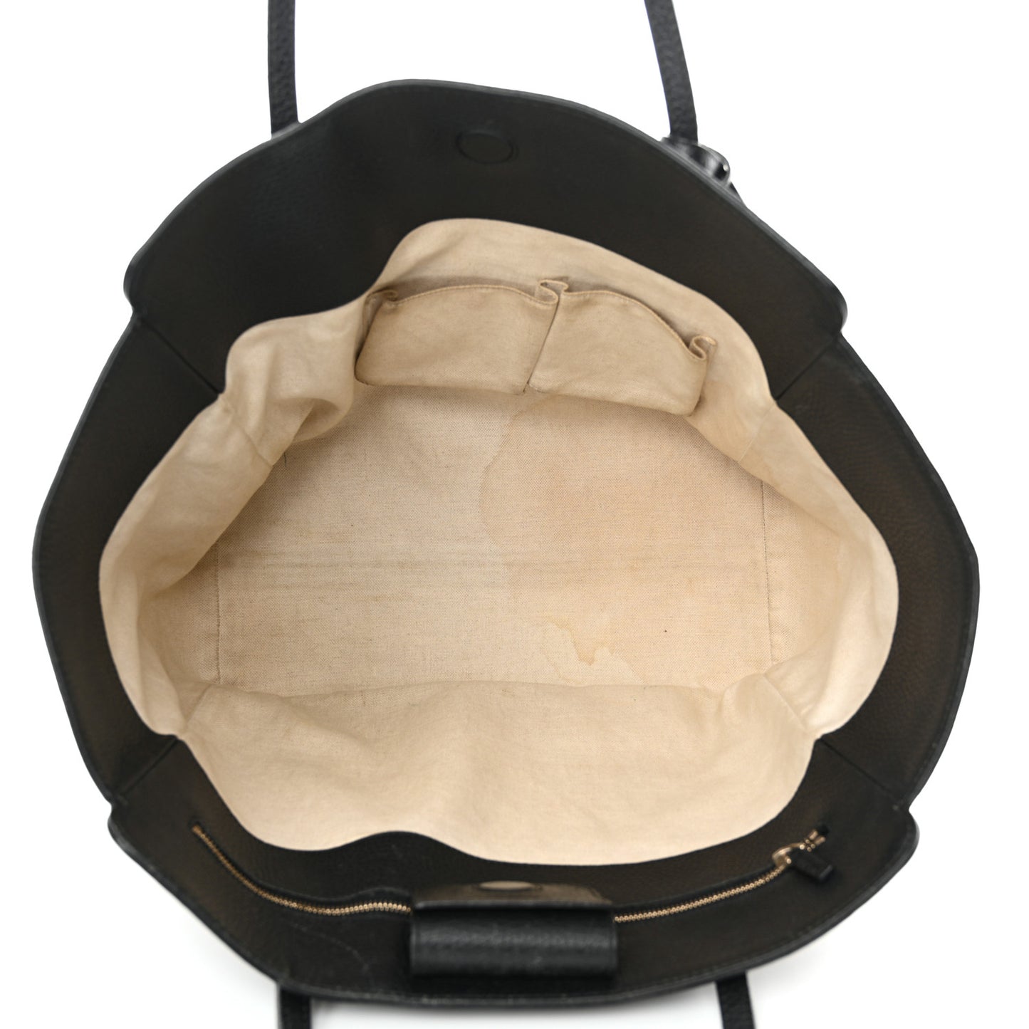 Pebbled Calfskin Medium Swing Tote Black