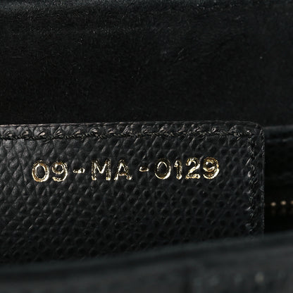 Christian Dior Grained Calfskin Saddle Bag Black 7 of 10