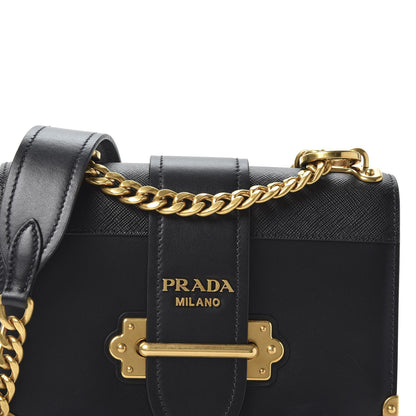 Prada City Calf Saffiano Cahier Bag Black 8 of 8