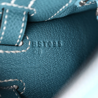 Hermes Epsom Kelly Sellier 25 New Blue Jean 7 of 11