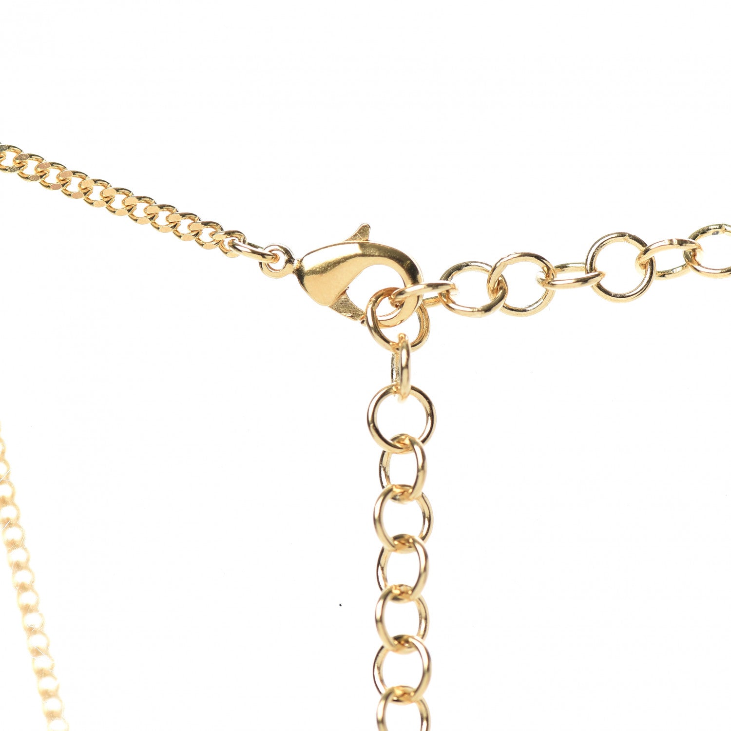 Chanel Crystal Pearl Perfume Bottle CC Necklace Gold 5 of 6