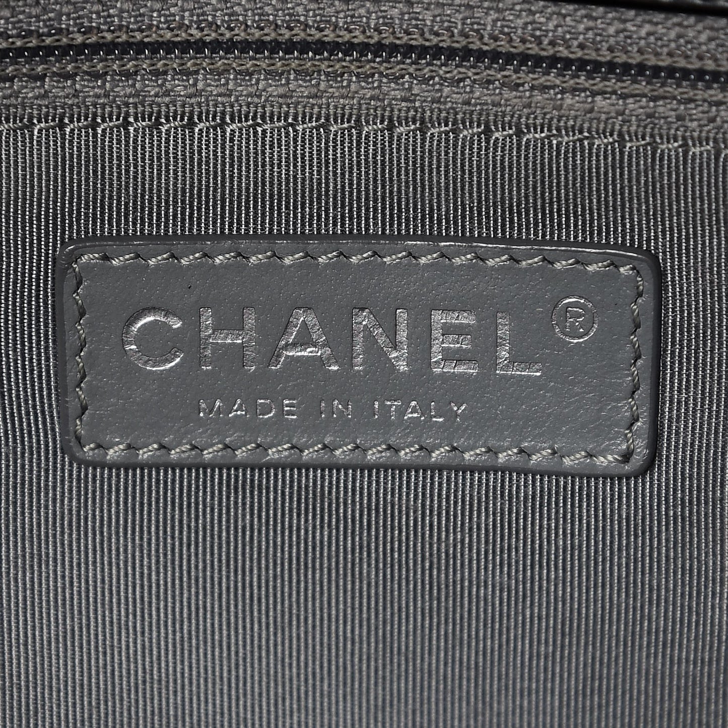 Glazed Calfskin Large Boy Flap Black
