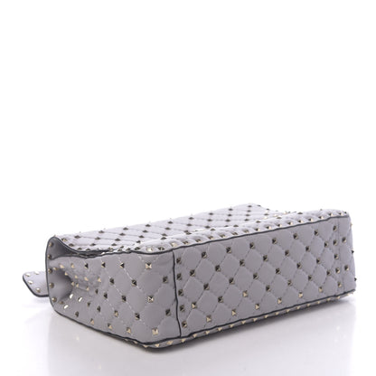 Valentino Garavani Nappa Large Rockstud Spike Shoulder Bag Pastel Grey 4 of 9