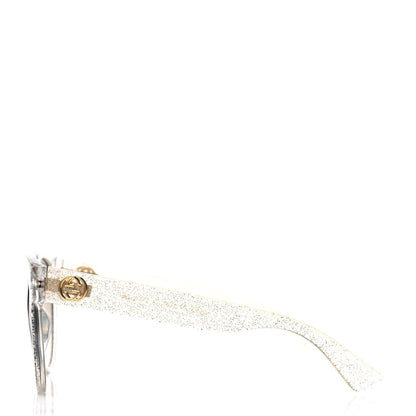 Gucci Acetate Glitter Sunglasses GG0034S Silver 3 of 4