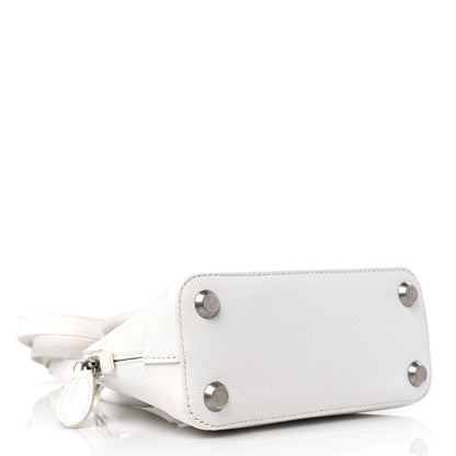 Balenciaga Grained Calfskin XXS Ville Top Handle Bag White Black 4 of 12