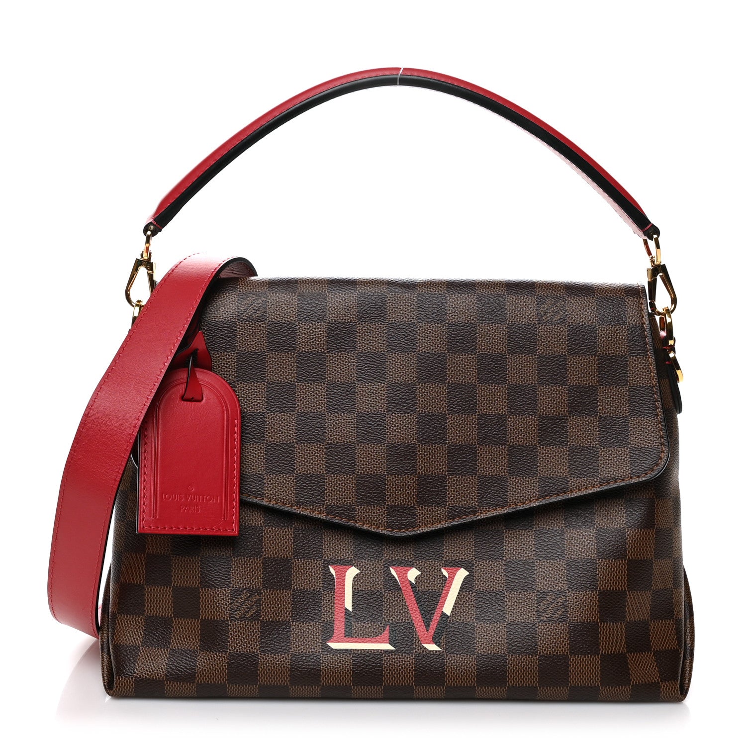 Louis Vuitton Damier Ebene Beaubourg MM Scarlet 1 of 10