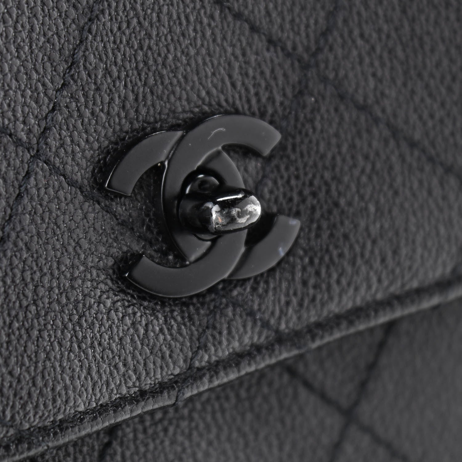 Chanel Caviar Diamond Stitched Tote So Black 18 of 19