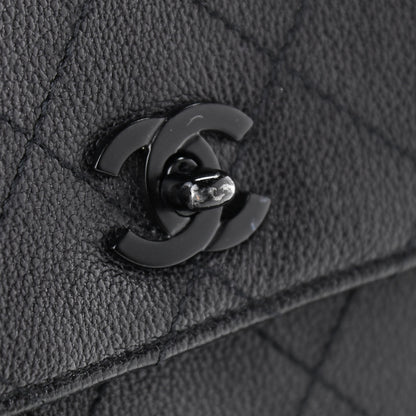 Chanel Caviar Diamond Stitched Tote So Black 18 of 19