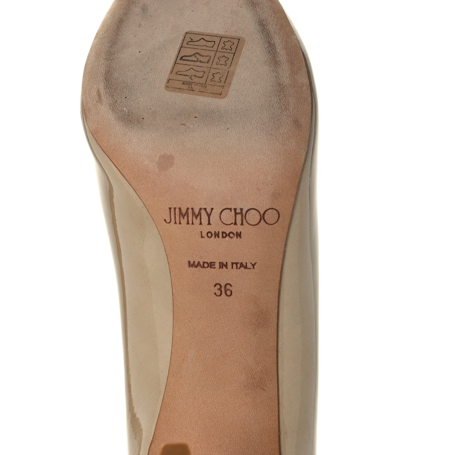 Jimmy Choo Patent Agnes 85 Pumps 36 Nude 8 of 10