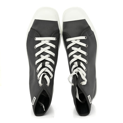 Hermes Nylon Mens Express High Top Sneaker 44 Gris Meyer White 2 of 10