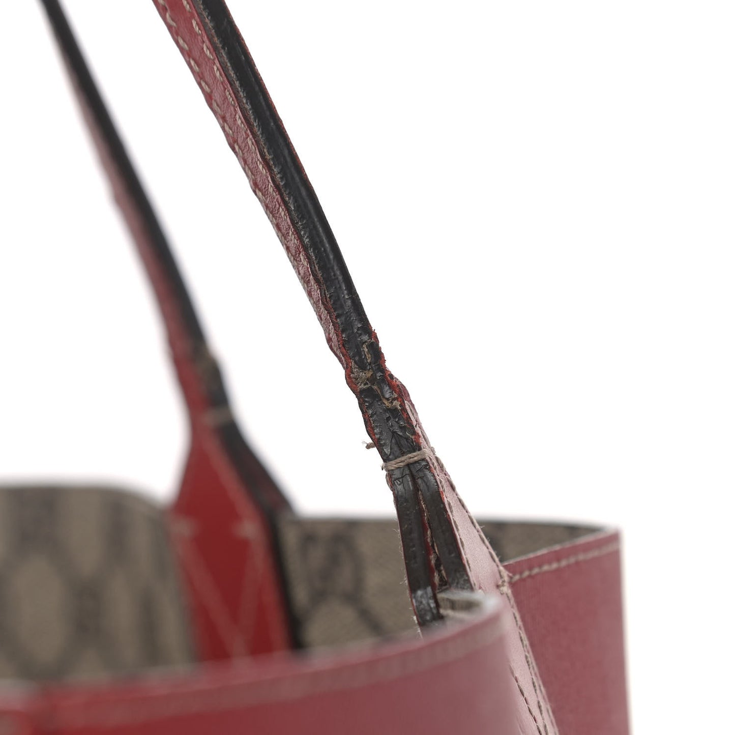 GG Supreme Medium Reversible Tote Beige Red