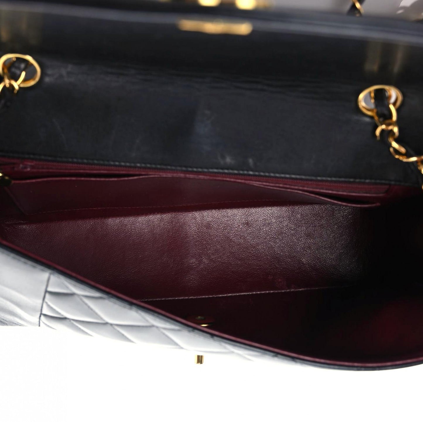 Lambskin Quilted Medium Single Flap Black