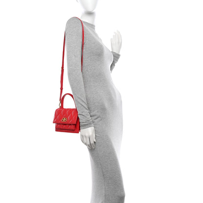 Balenciaga Nappa Calfskin Quilted XS Sharp Top Handle Bag Bright Red 2 of 21