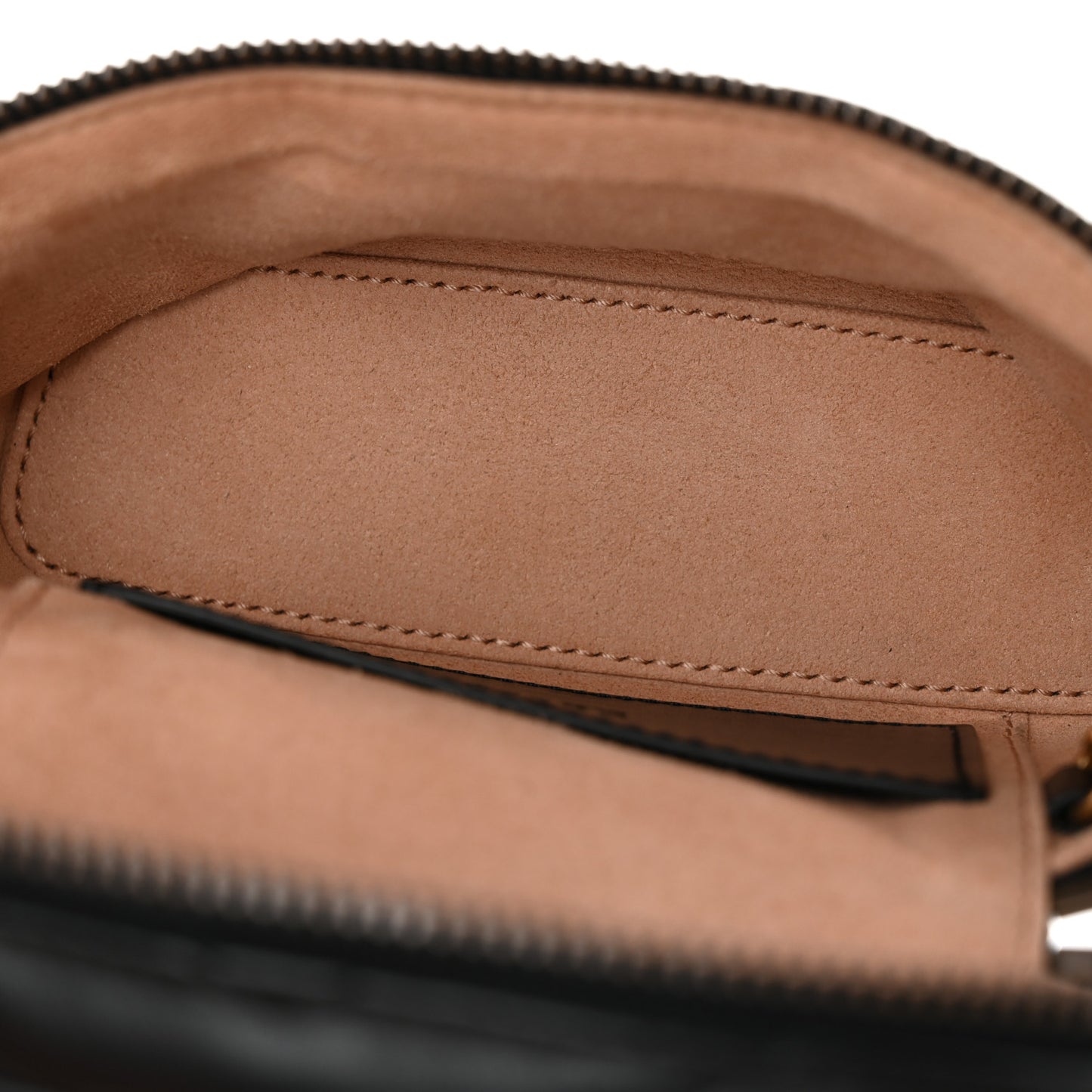 Calfskin Matelasse Chevron Mini GG Marmont Top Handle Bag Black