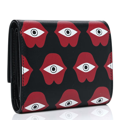 Celine X ANNELI SANAYE HENRIKSSON Smooth Calfskin Telepathic Compact Wallet Red Black 2 of 4
