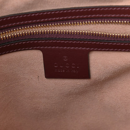 Gucci GG Monogram Calfskin Medium Arli Shoulder Bag Sahara Rubino Chardonnay 5 of 10
