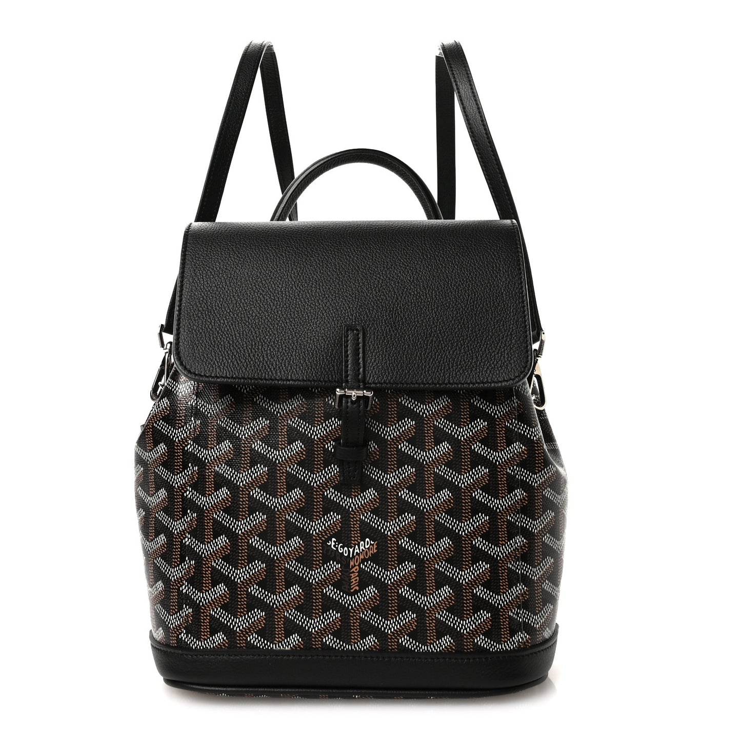 Goyardine Calfskin Mini Alpin Backpack Black