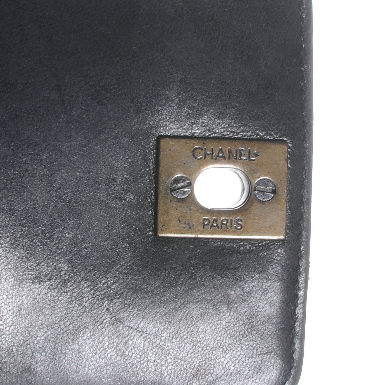 Lambskin Shoulder Bag w Resin Chain Black