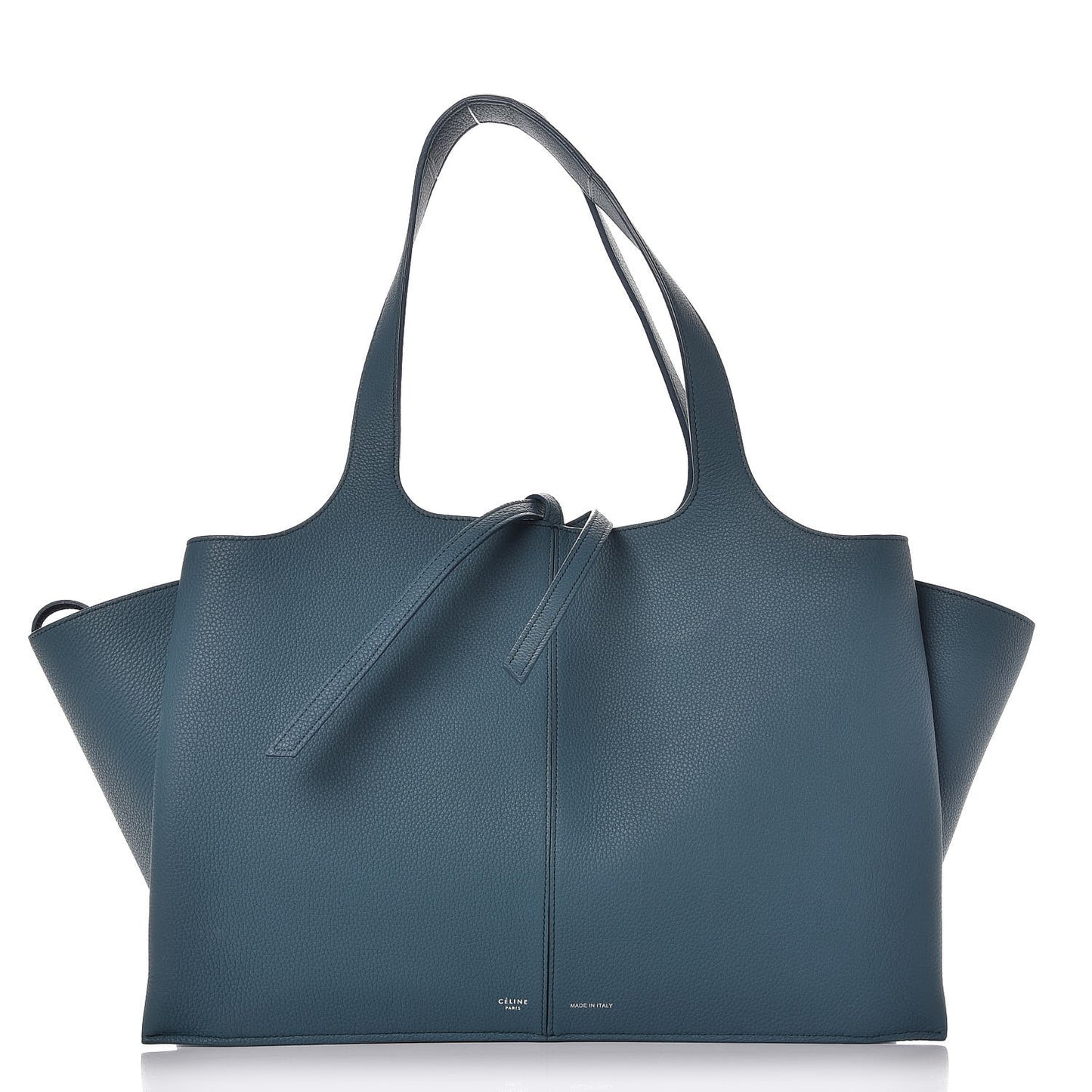 Baby Grained Calfskin Medium Tri-Fold Bag Ocean