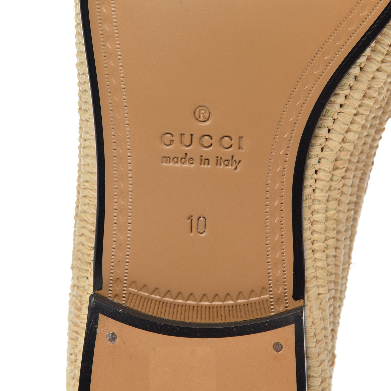 Gucci Raffia Mens Brixton Horsebit Loafers 10 Naturale Sand Storm 7 of 15