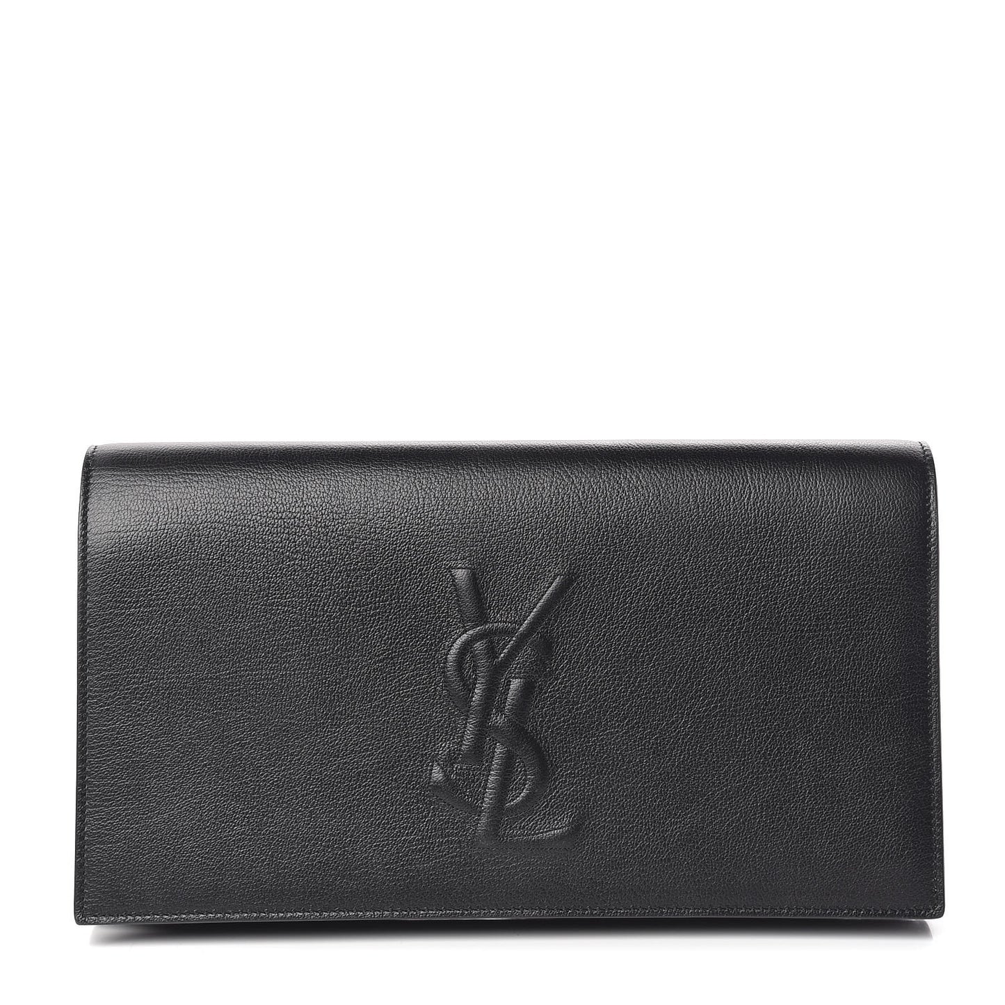 Calfskin Monogram Large Belle De Jour Clutch Black