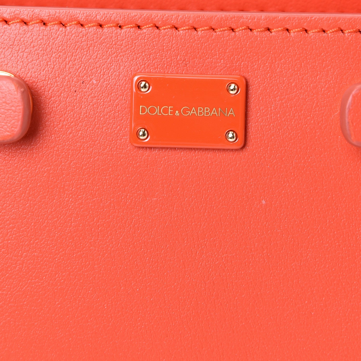 Dolce & Gabbana Calfskin Micro Miss Sicily 62 Satchel Orange 6 of 8