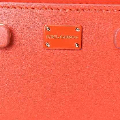Dolce & Gabbana Calfskin Micro Miss Sicily 62 Satchel Orange 6 of 8