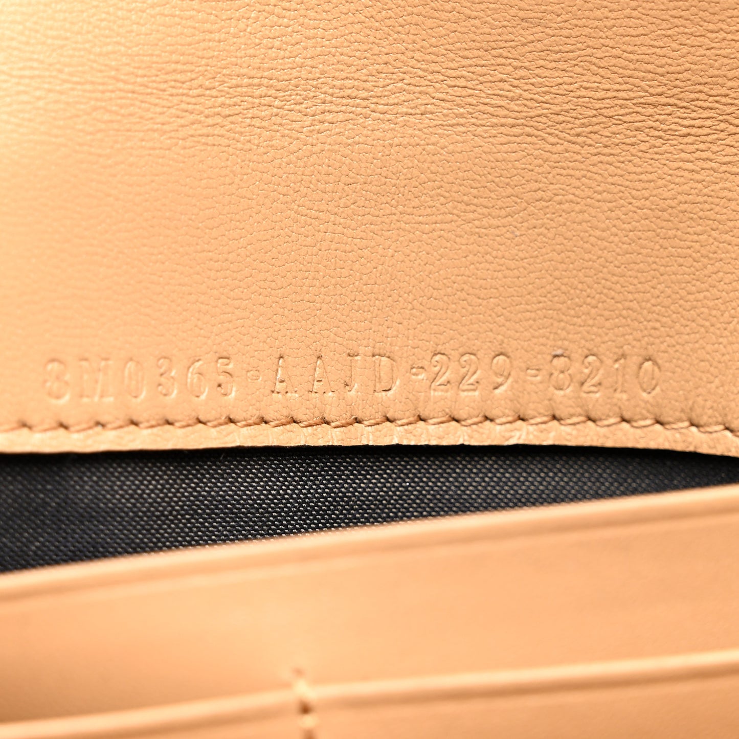 Nappa Matisse FF Embossed Continental Wallet On Chain Miele Scuro