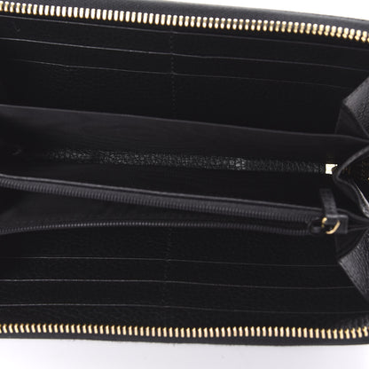 Gucci Dollar Calfskin GG Marmont Zip Around Wallet Black 5 of 6