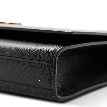 Saint Laurent Grain De Poudre Monogram Cassandre Clutch Black 10 of 17