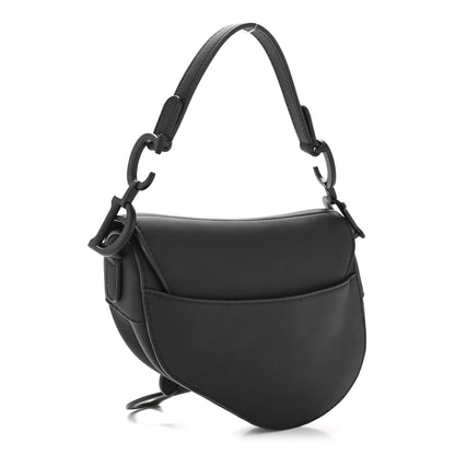 Christian Dior Ultra Matte Calfskin Mini Saddle Bag Black 3 of 12