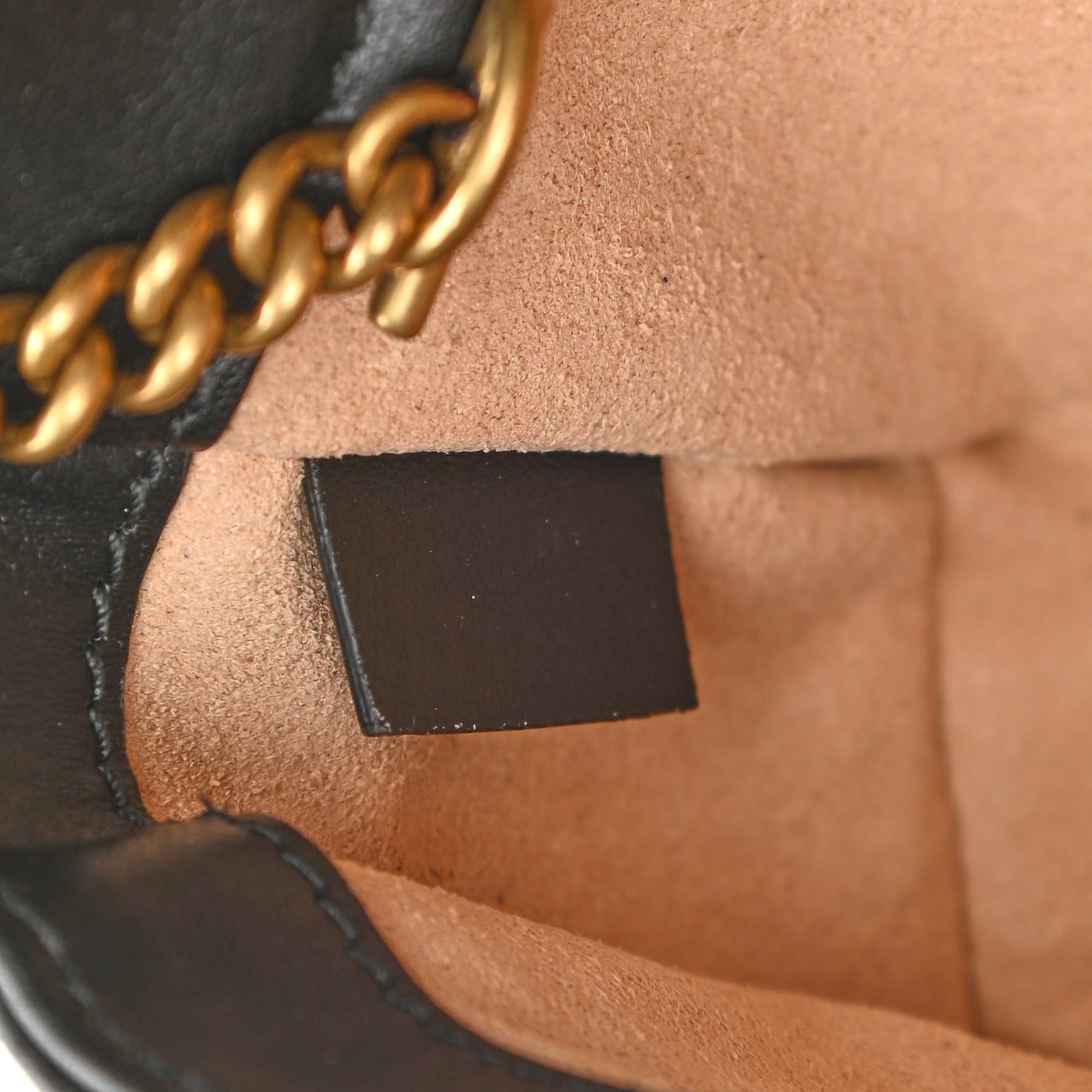 Calfskin Matelasse Super Mini GG Marmont Shoulder Bag Black