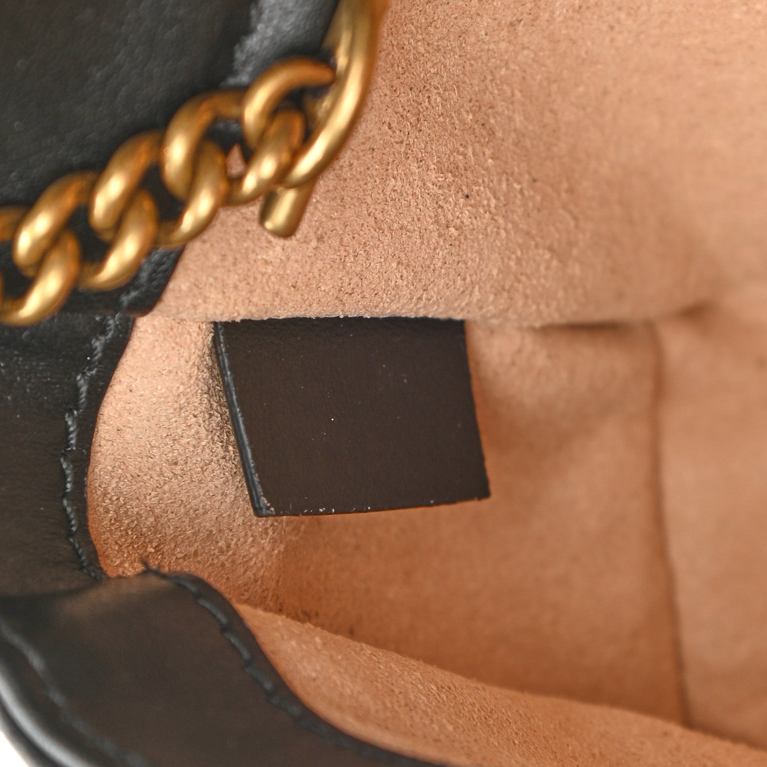 Gucci Calfskin Matelasse Super Mini GG Marmont Shoulder Bag Black 7 of 8