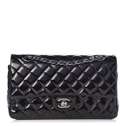 Chanel Patent Quilted Medium Double Flap Black 1 of 8