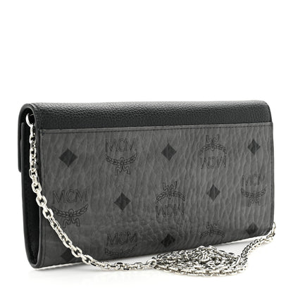 MCM Visetos Calfskin Large Patricia Wallet On Chain Black 3 of 13