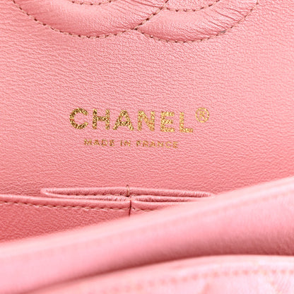 Chanel Iridescent Caviar Quilted Medium Double Flap Rose Pink 6 of 10