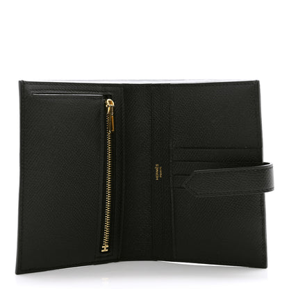 Hermes Epsom Bearn Compact Wallet Black 5 of 8