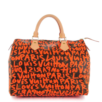 Louis Vuitton Monogram Graffiti Speedy 30 Orange 1 of 7