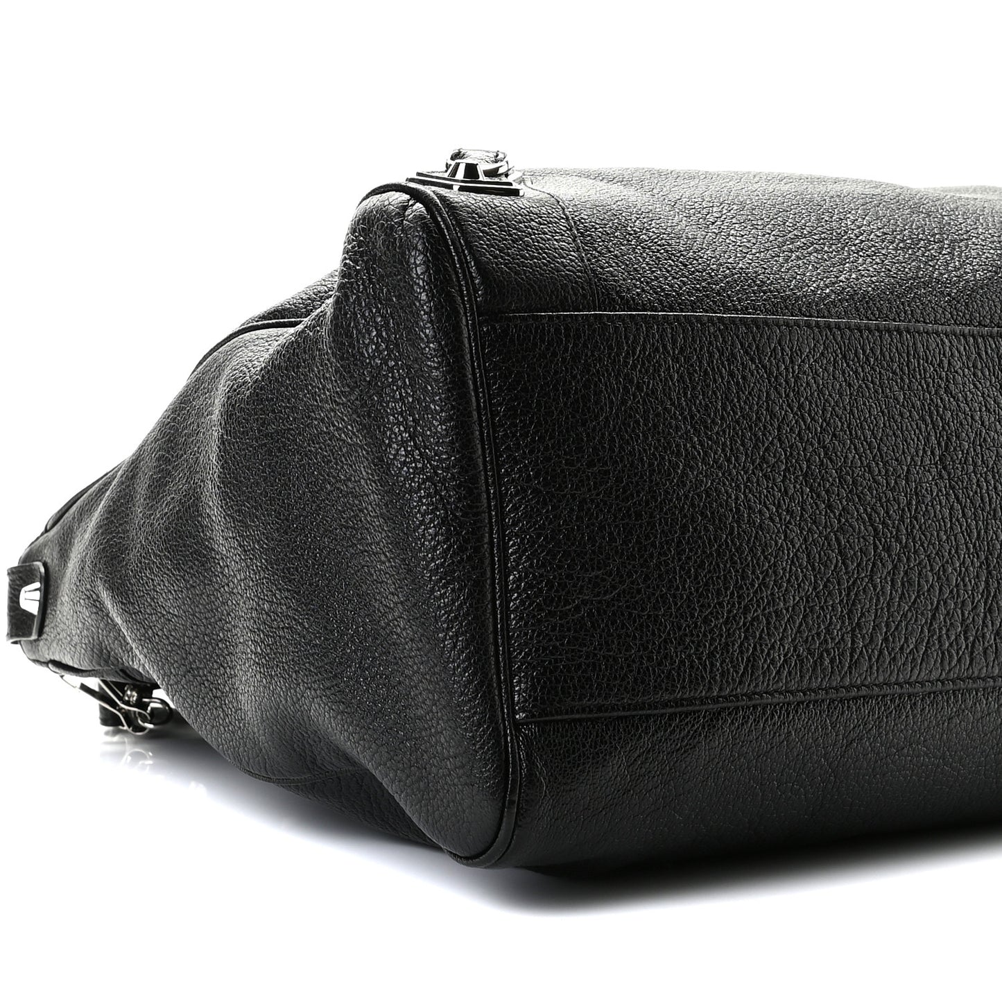 Chevre Silver Metallic Edge Hardware Velo Black
