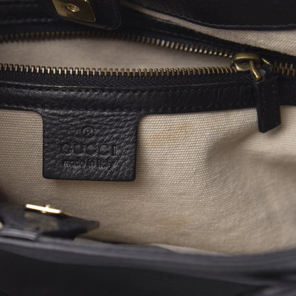 Gucci Calfskin Bamboo Handle Tote Black 6 of 11