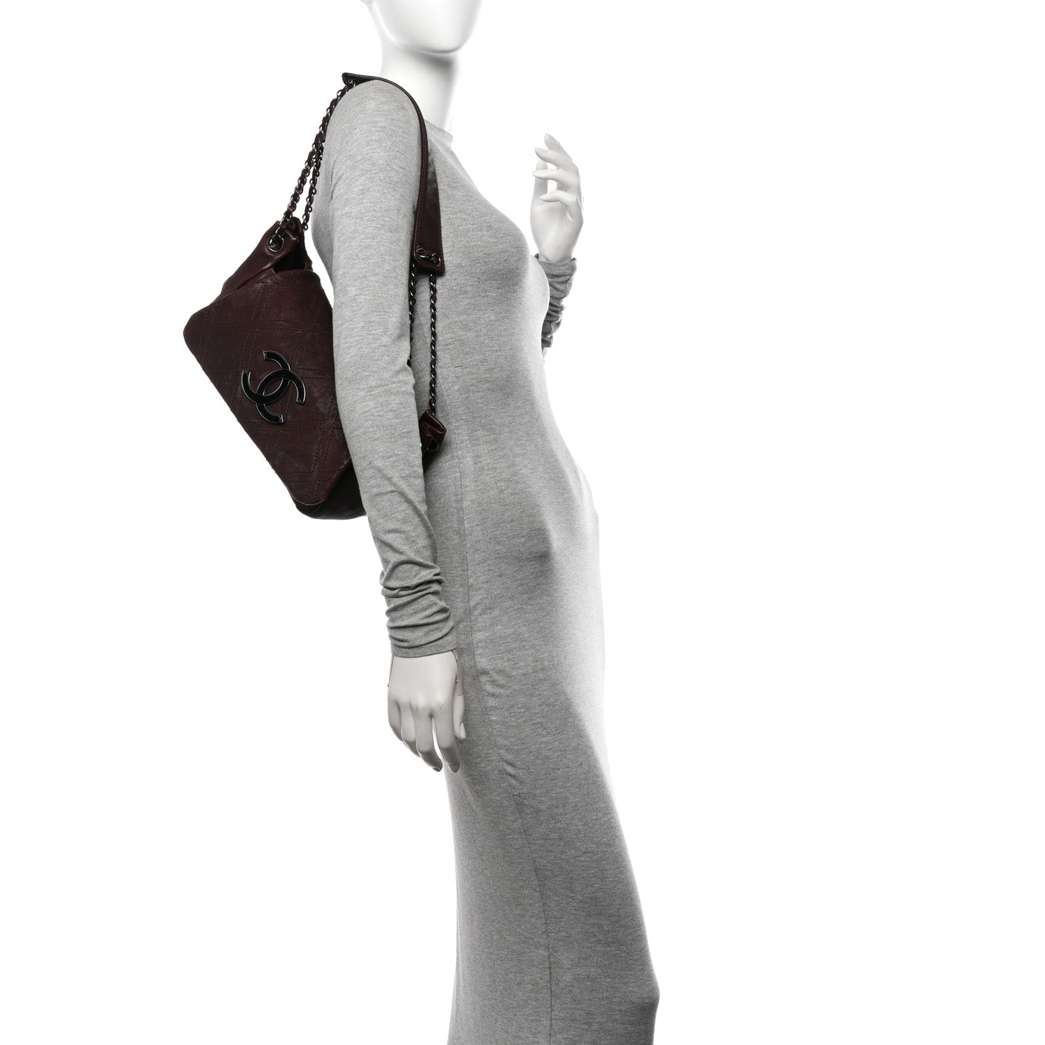 Chanel Calfskin Diamond Stitch Accordion Flap Brown 2 of 10