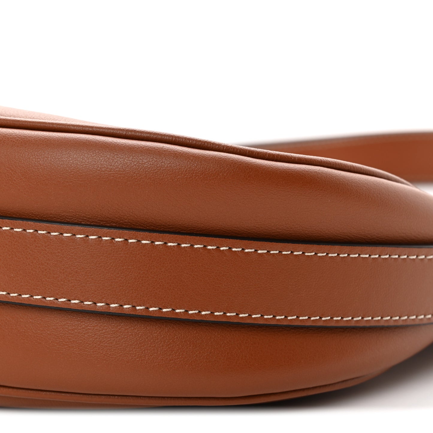Smooth Calfskin Medium Strap Ava Shoulder Bag Tan